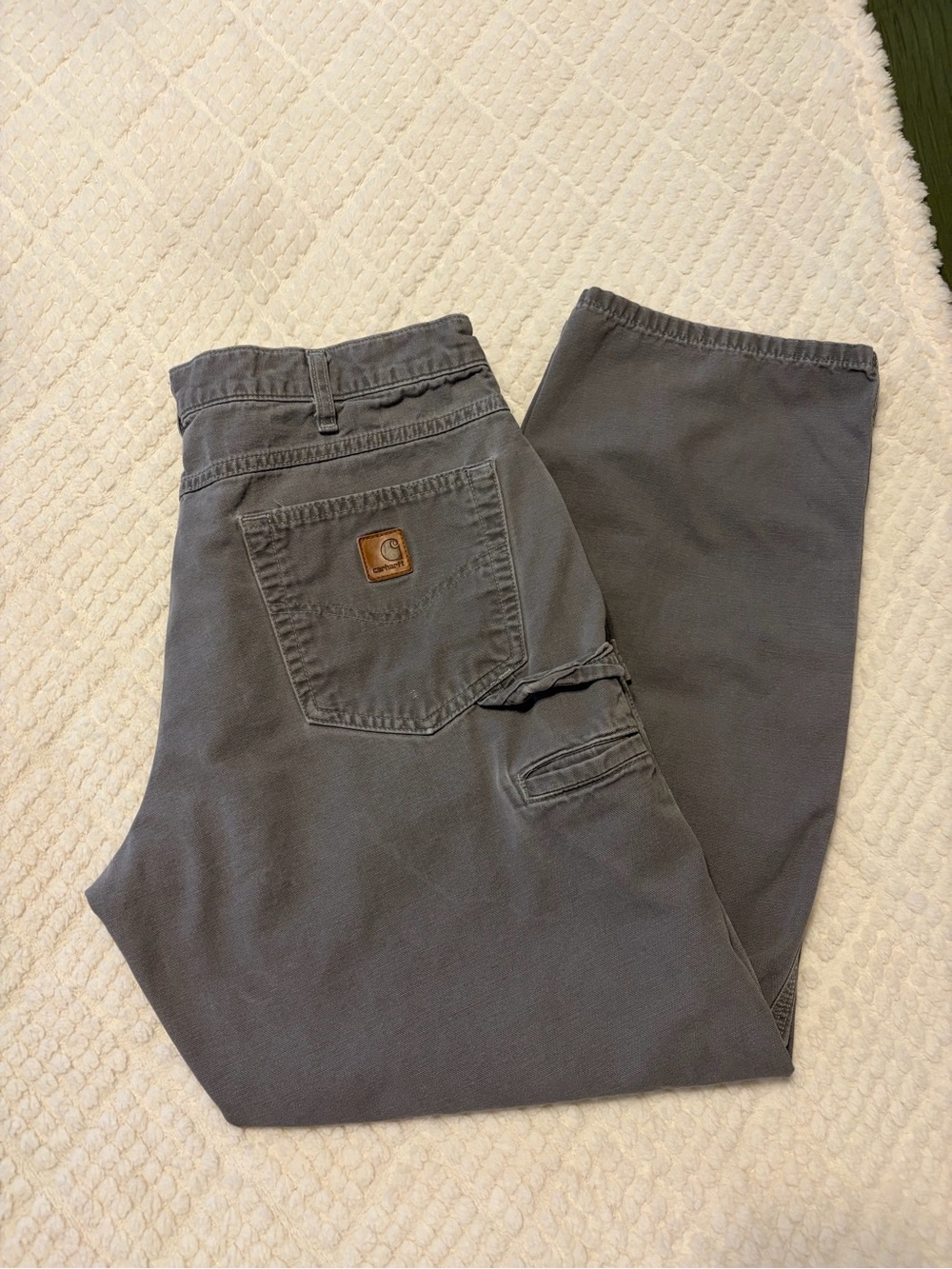 Carhartt Men's Gray Cargo Work Pants - Utility Pocket